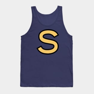 Funky Yellow Letter S Tank Top